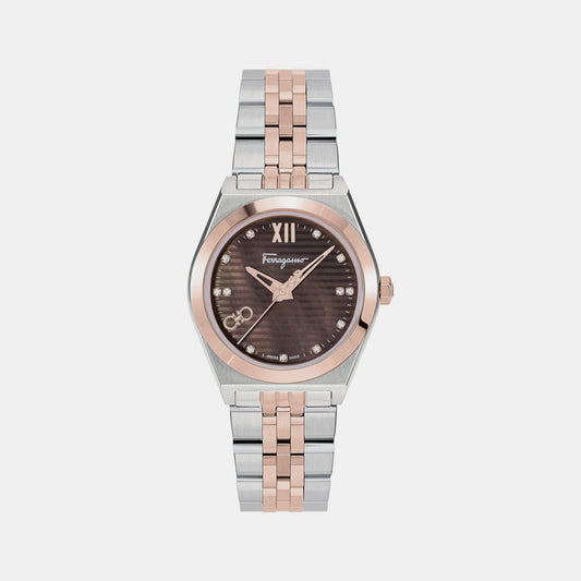 Female Mother Of Pearl Analog Stainless Steel Watch SFKJ00423