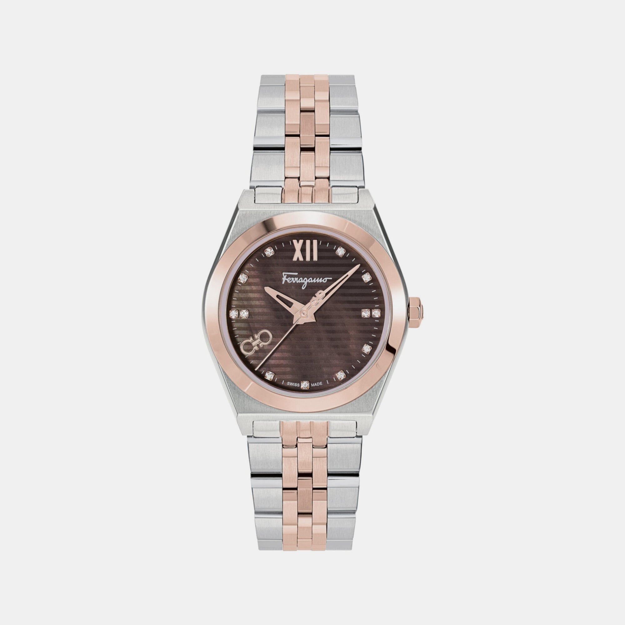 Ferragamo Round Mother Of Pearl Analog watch