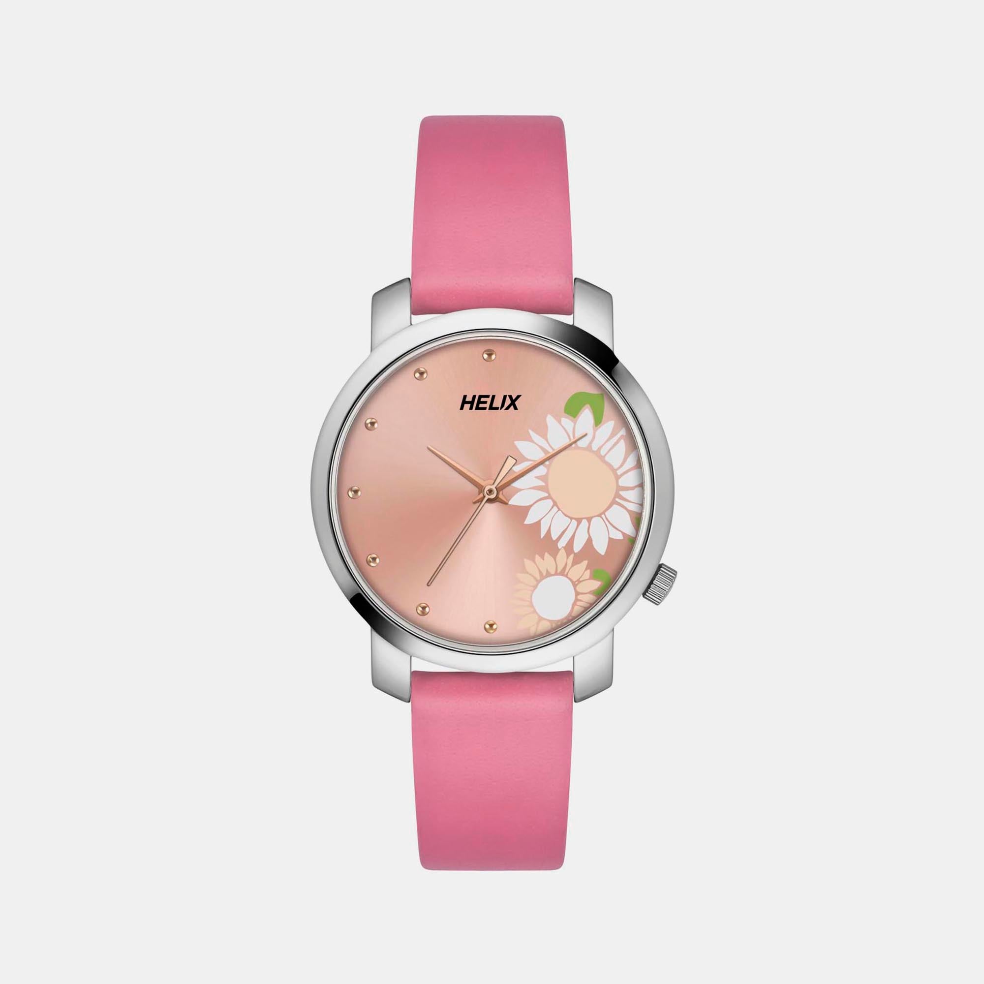 Helix Round Pink Analog watch