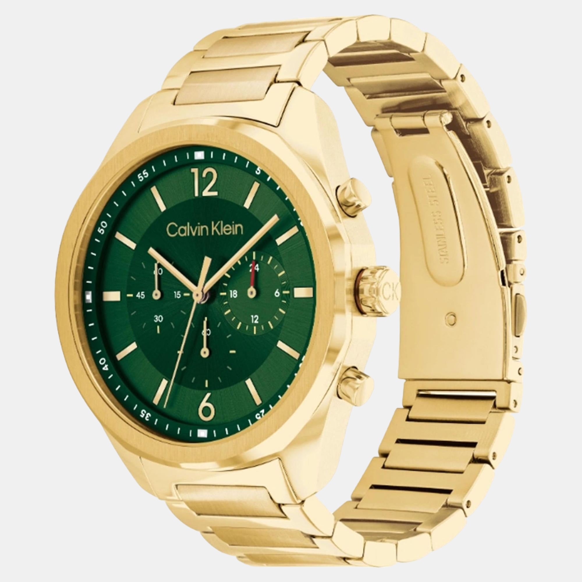 Ck Force Men Quartz Green Dial Chronograph Stainless Steel Watch 25200266