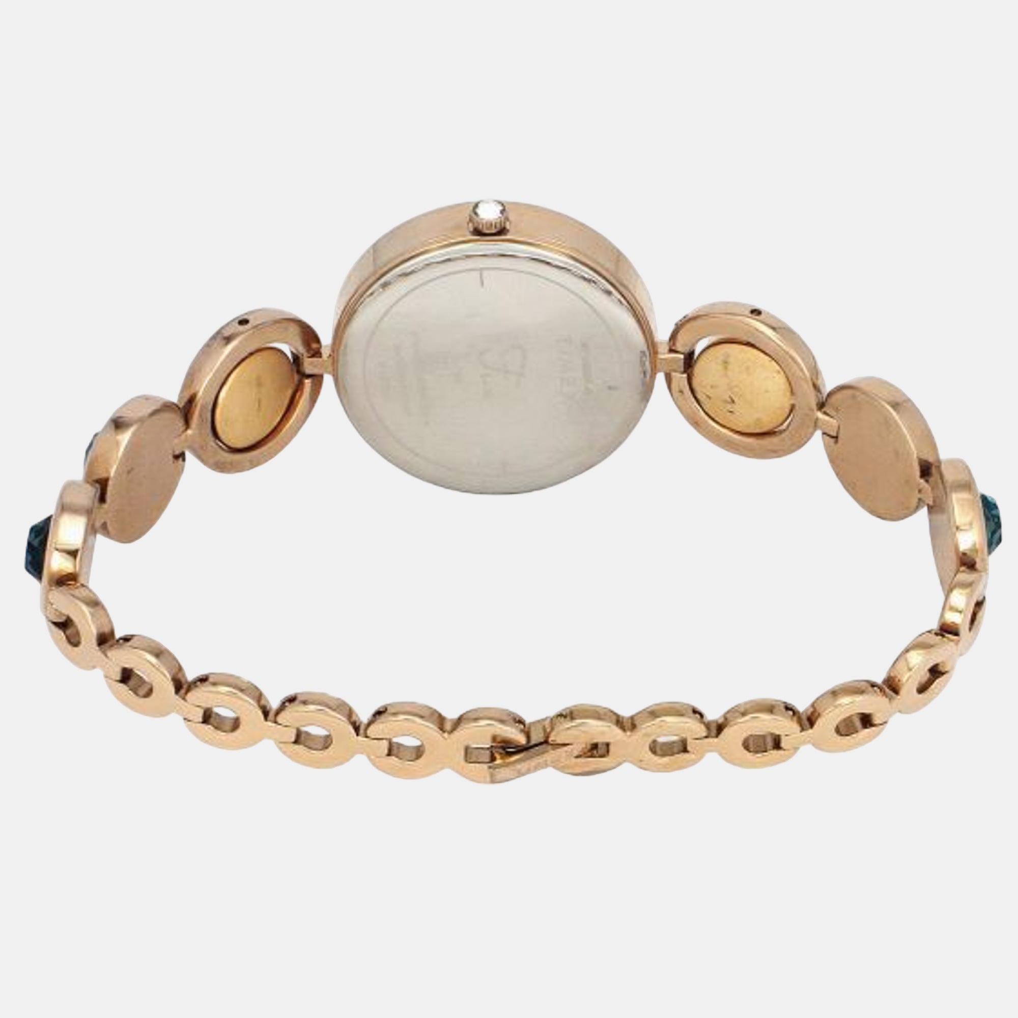 Fria Women Quartz Green Dial Analog Brass Watch TWEL16404