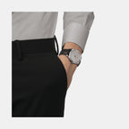 Tissot Leather Silver watch