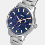 Fashion Men Quartz Blue Dial Chronograph Stainless Steel Watch TWEG19909