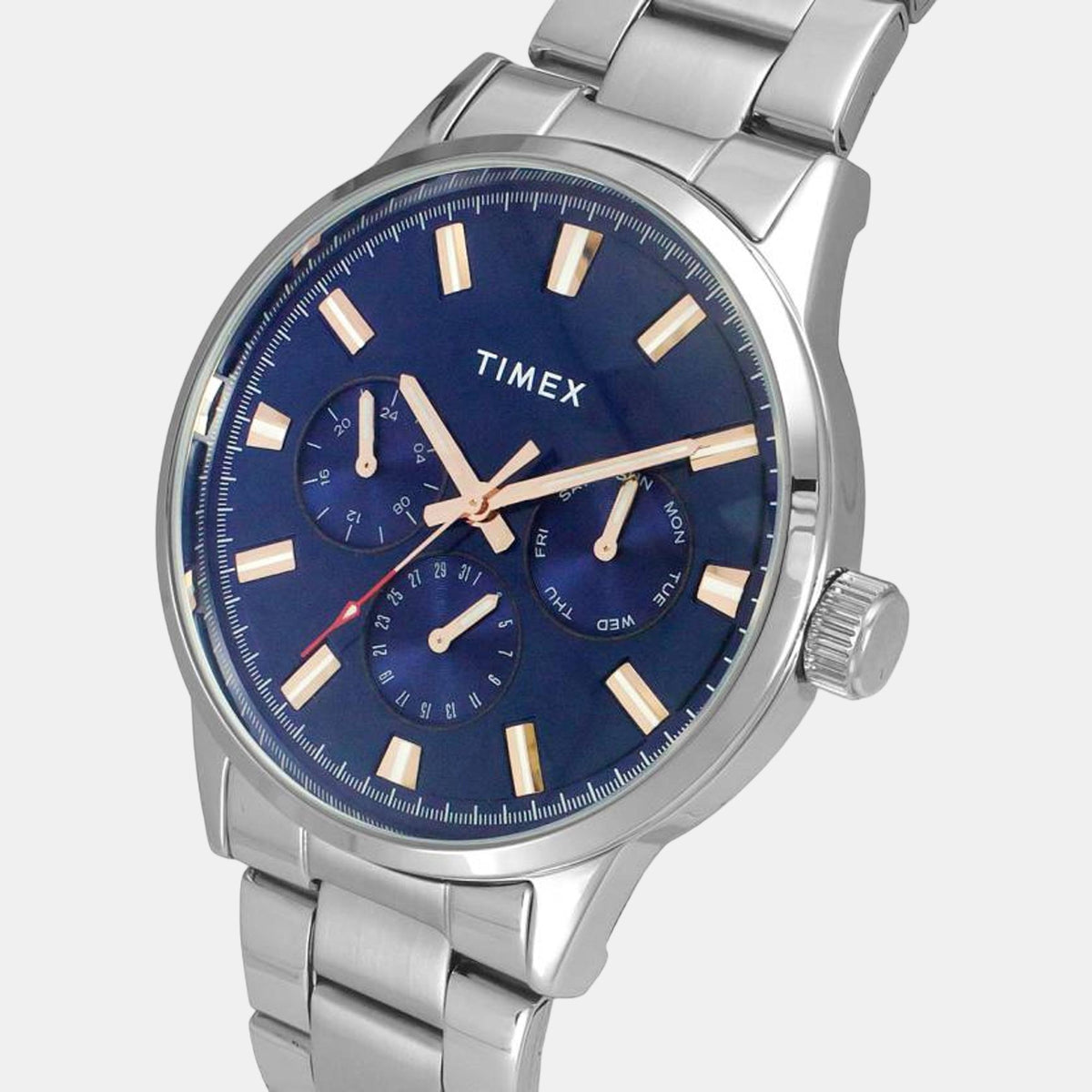 Trendline Men Quartz Blue Dial Multi-Function Stainless Steel Watch TWEG19909