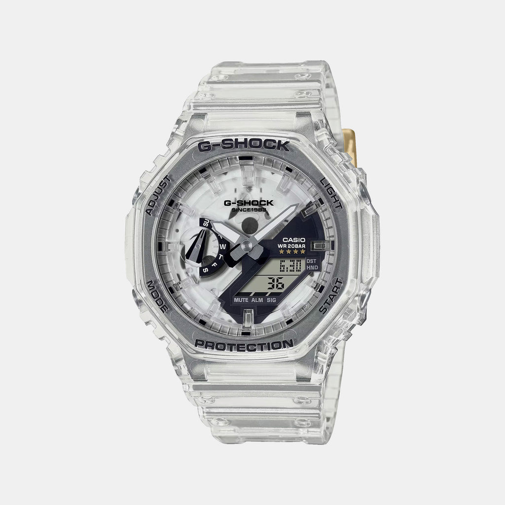 Casio Octagon White Analog-Digital watch
