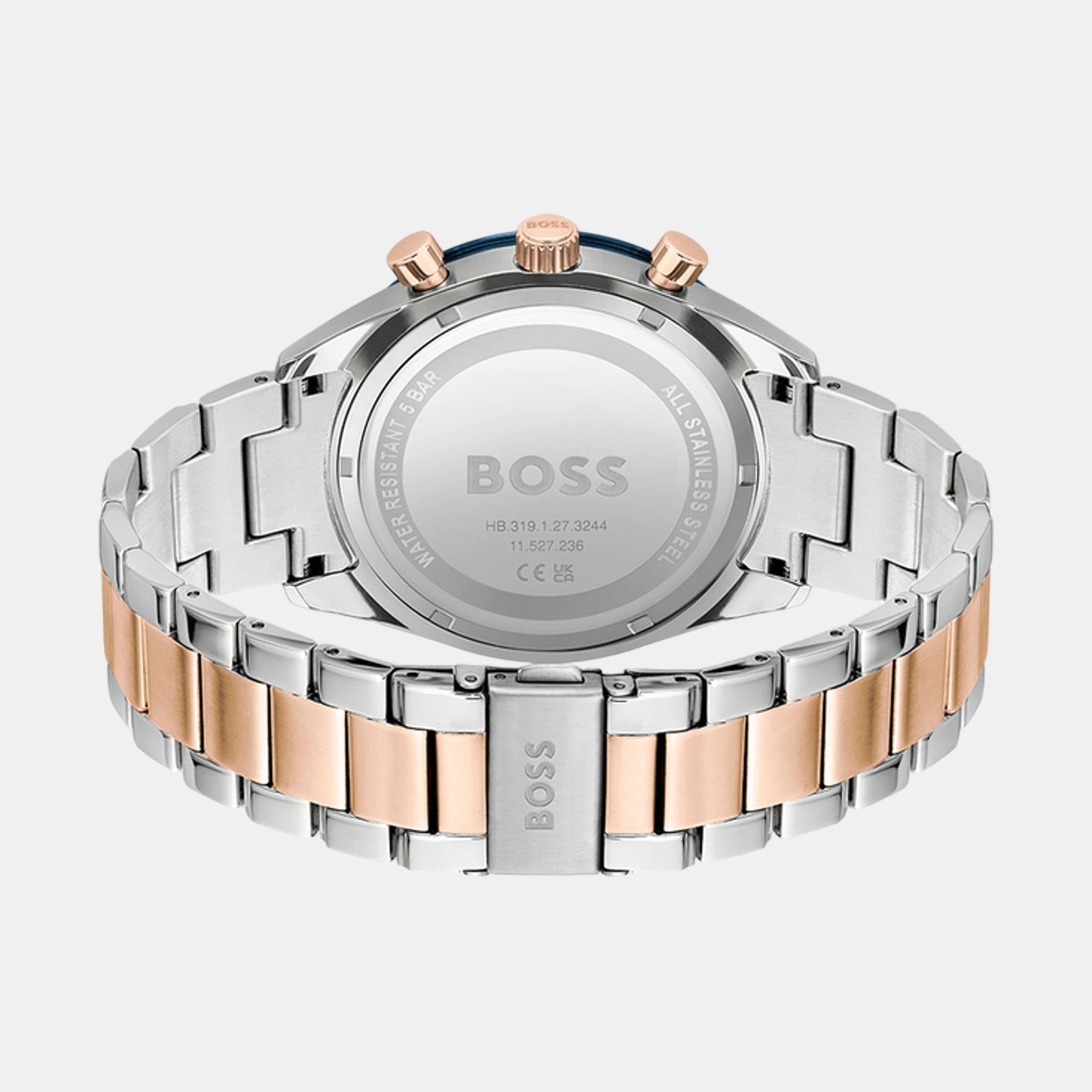 Santiago Men Quartz Blue Dial Chronograph Stainless Steel Watch 1513937