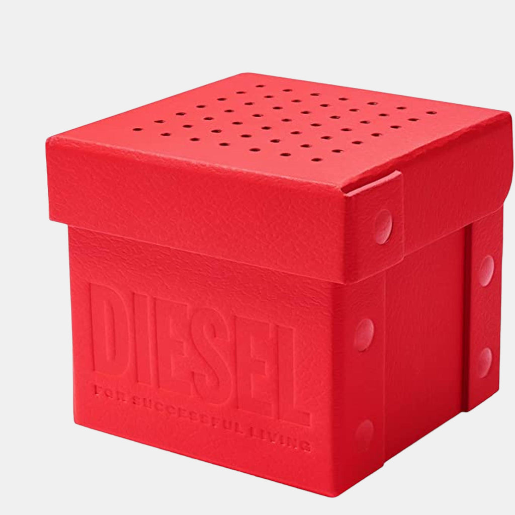 Spiked Men Quartz Black Dial Chronograph Leather Watch DZ4607