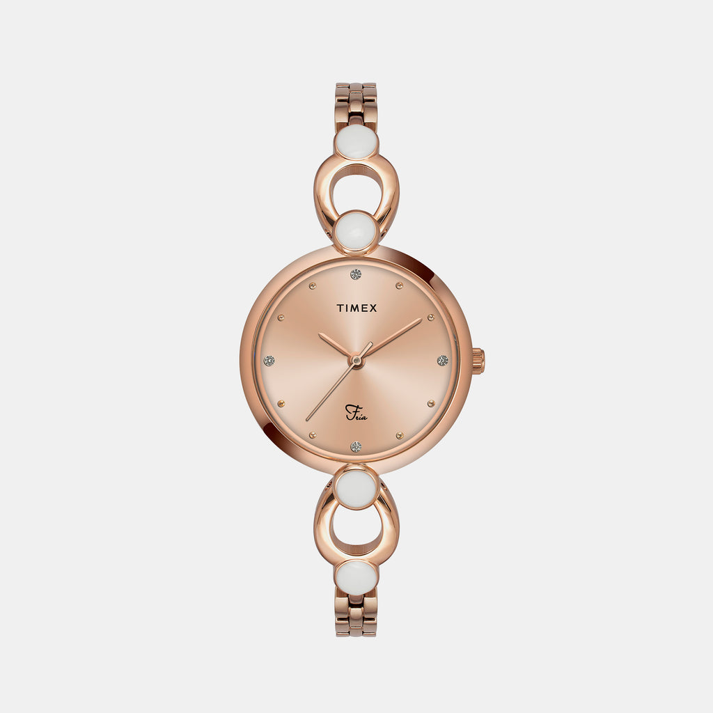 Timex Round Rose Gold Analog watch