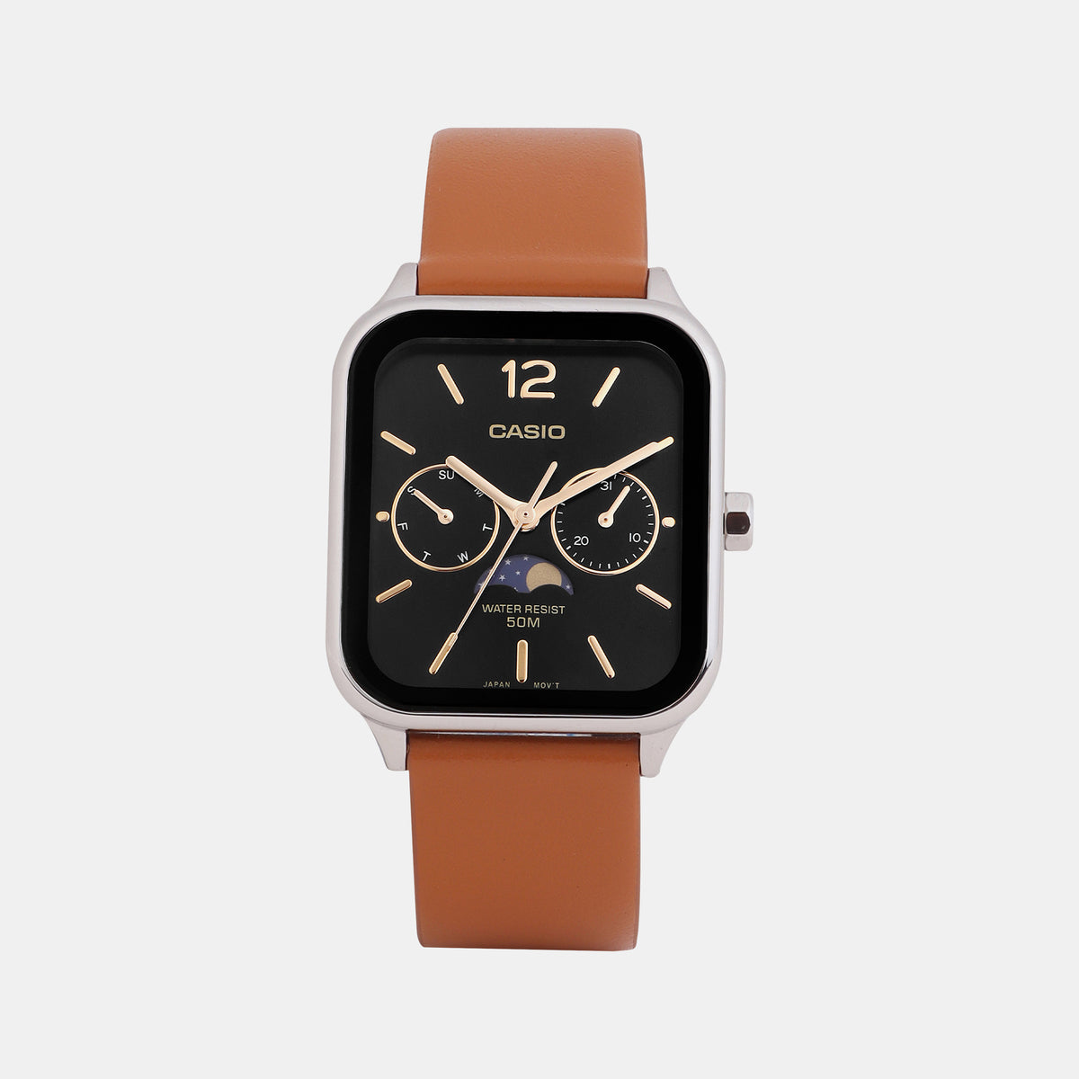 Casio Rectangular Black Chronograph watch