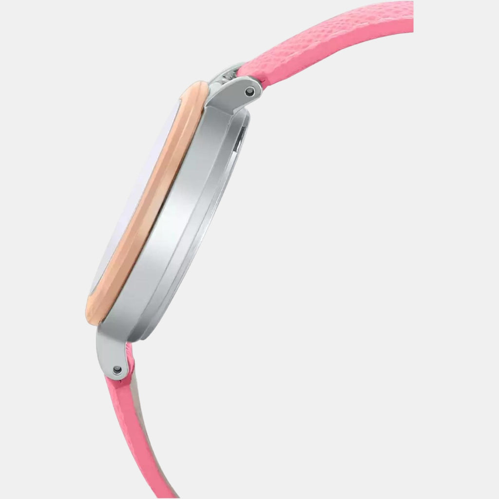 Sheen Women Quartz Silver Dial Chronograph Leather Watch SX195