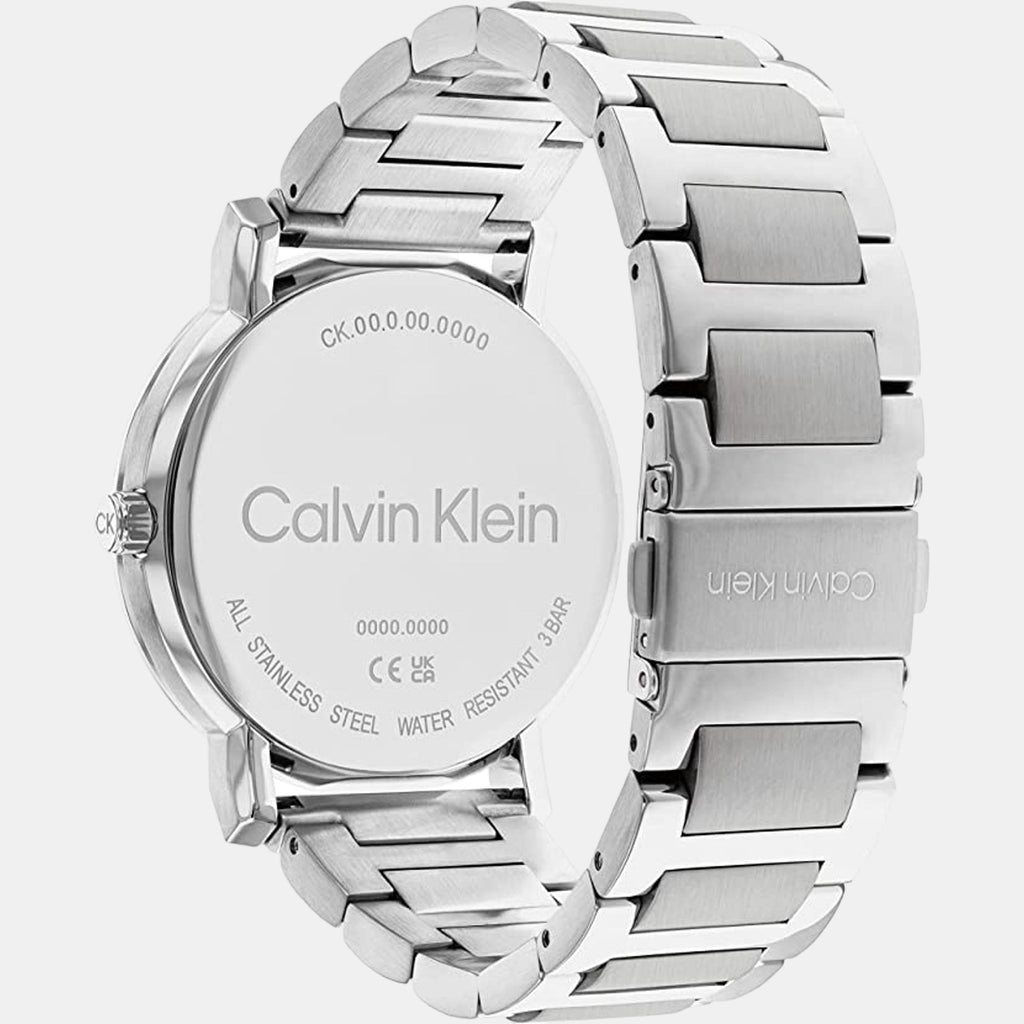 Ck Slate Men Quartz Black Dial Analog Stainless Steel Watch 25200256