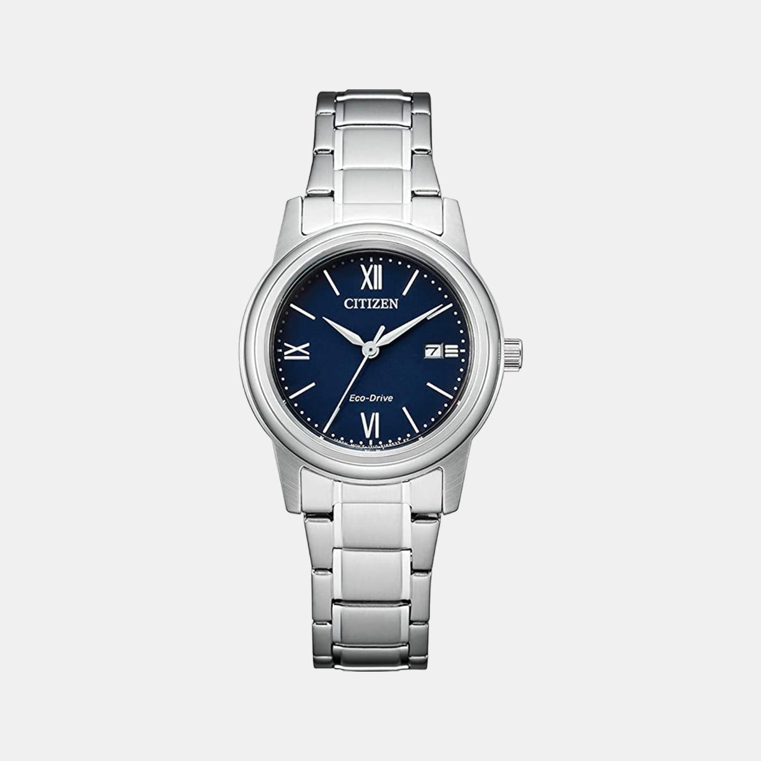 Female Blue Analog Stainless Steel Eco-Drive Watch FE1220-89L