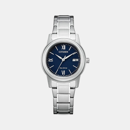 Female Blue Analog Stainless Steel Eco-Drive Watch FE1220-89L