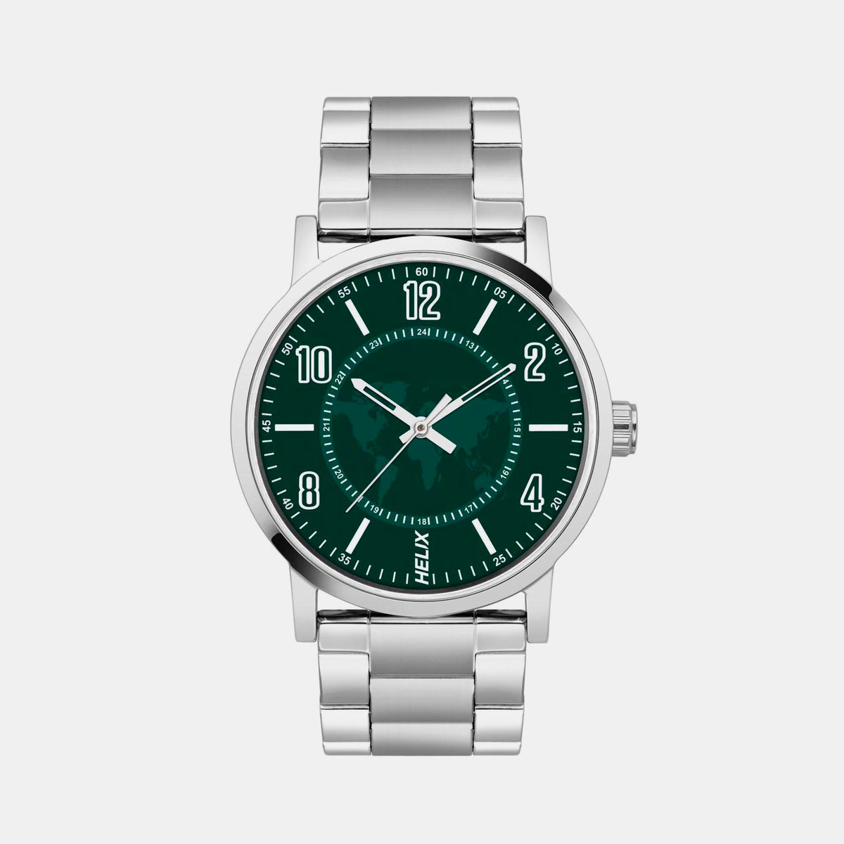 Helix Round Green Analog watch