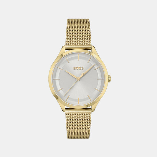 Pura Female Silver Analog Mesh Watch 1502696