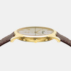Ferragamo Men Round Champagne watch