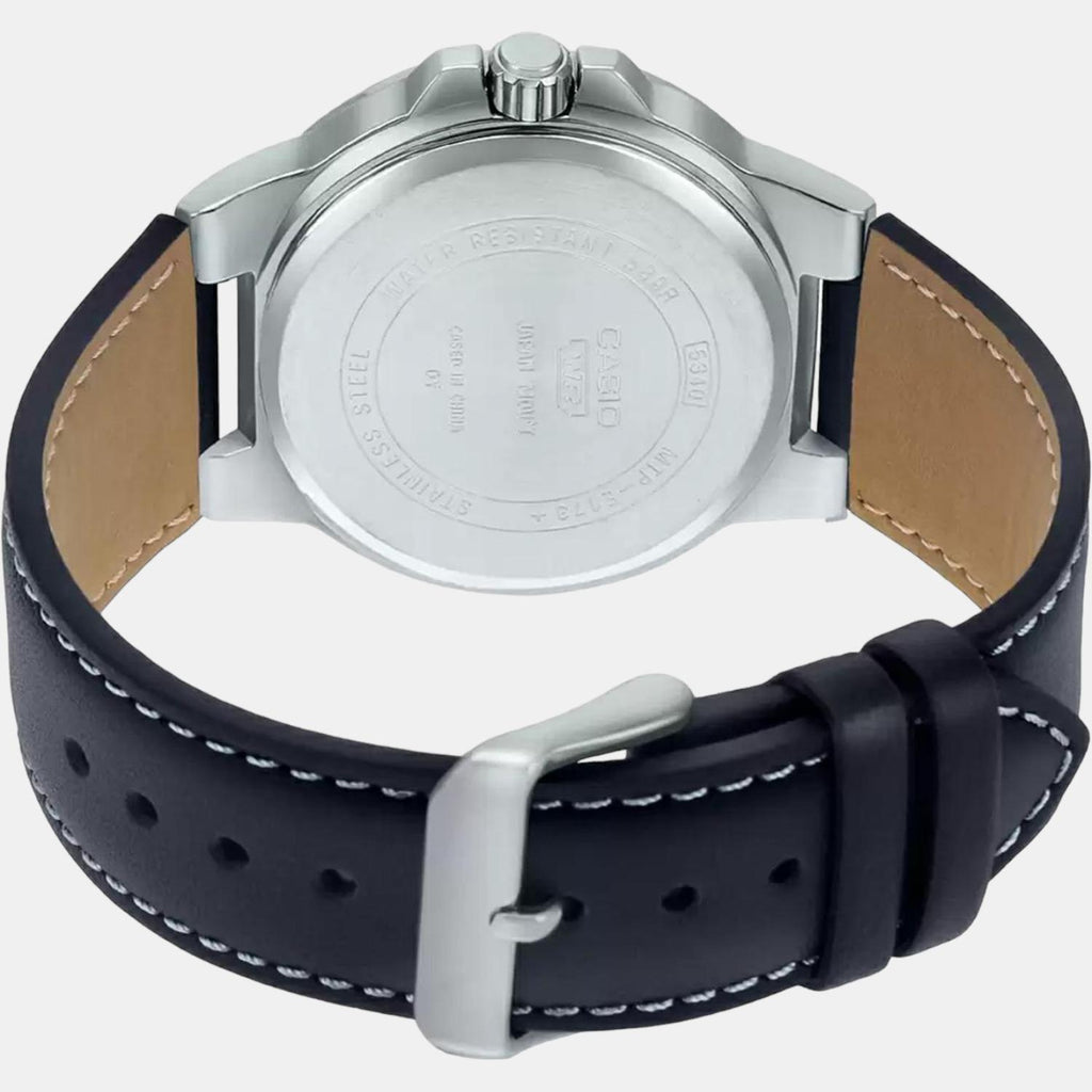 Casio Leather Silver watch