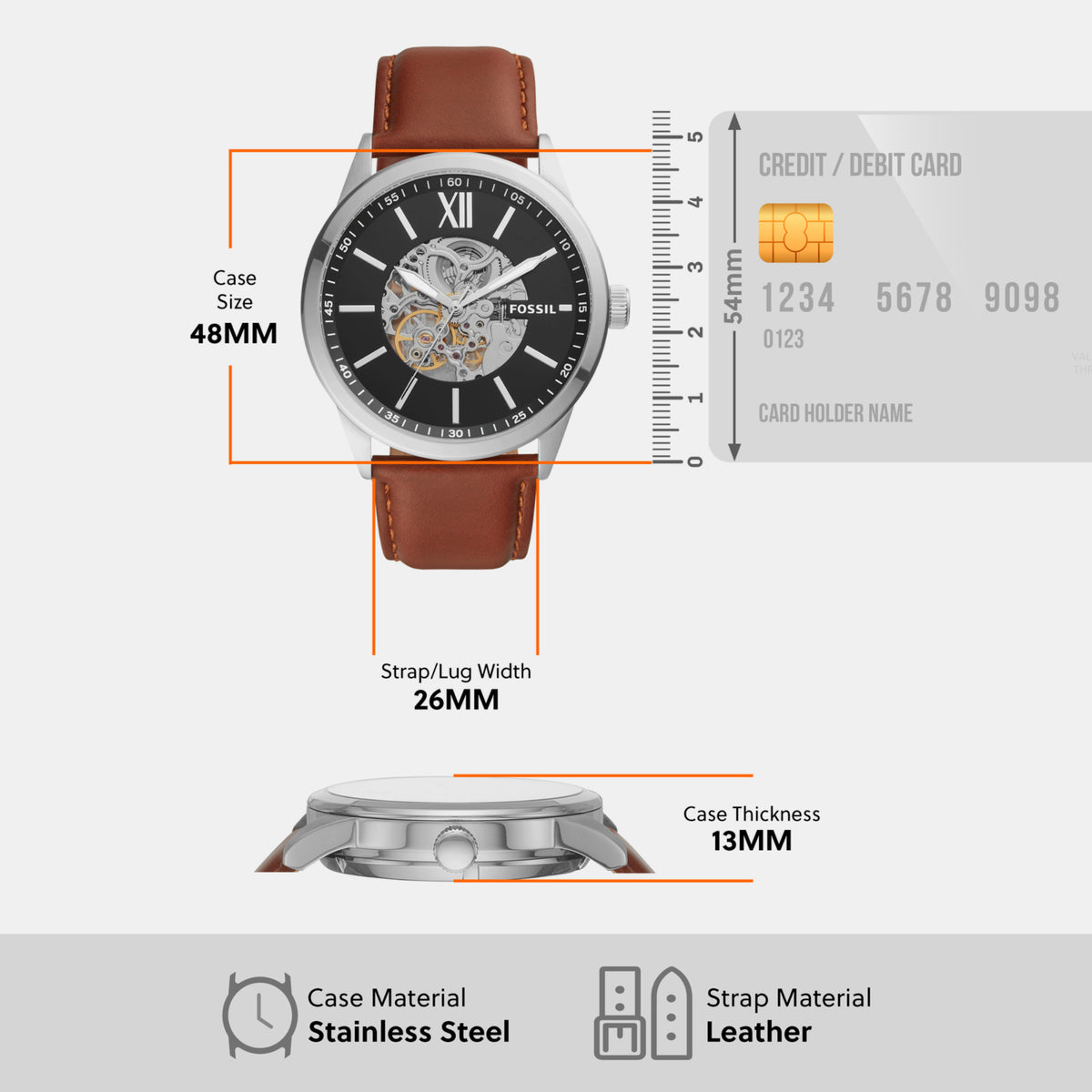 Fossil 48 mm Round Automatic watch