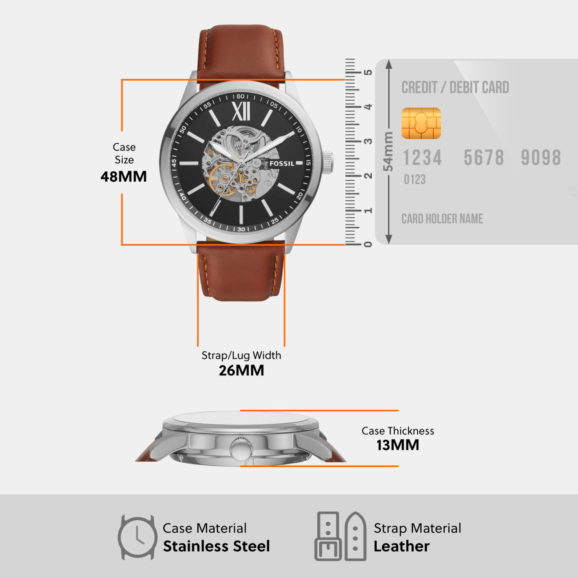 Fossil 48 mm Round Automatic watch