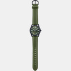 Enticer Men Quartz Green Dial Analog Leather Watch A1945