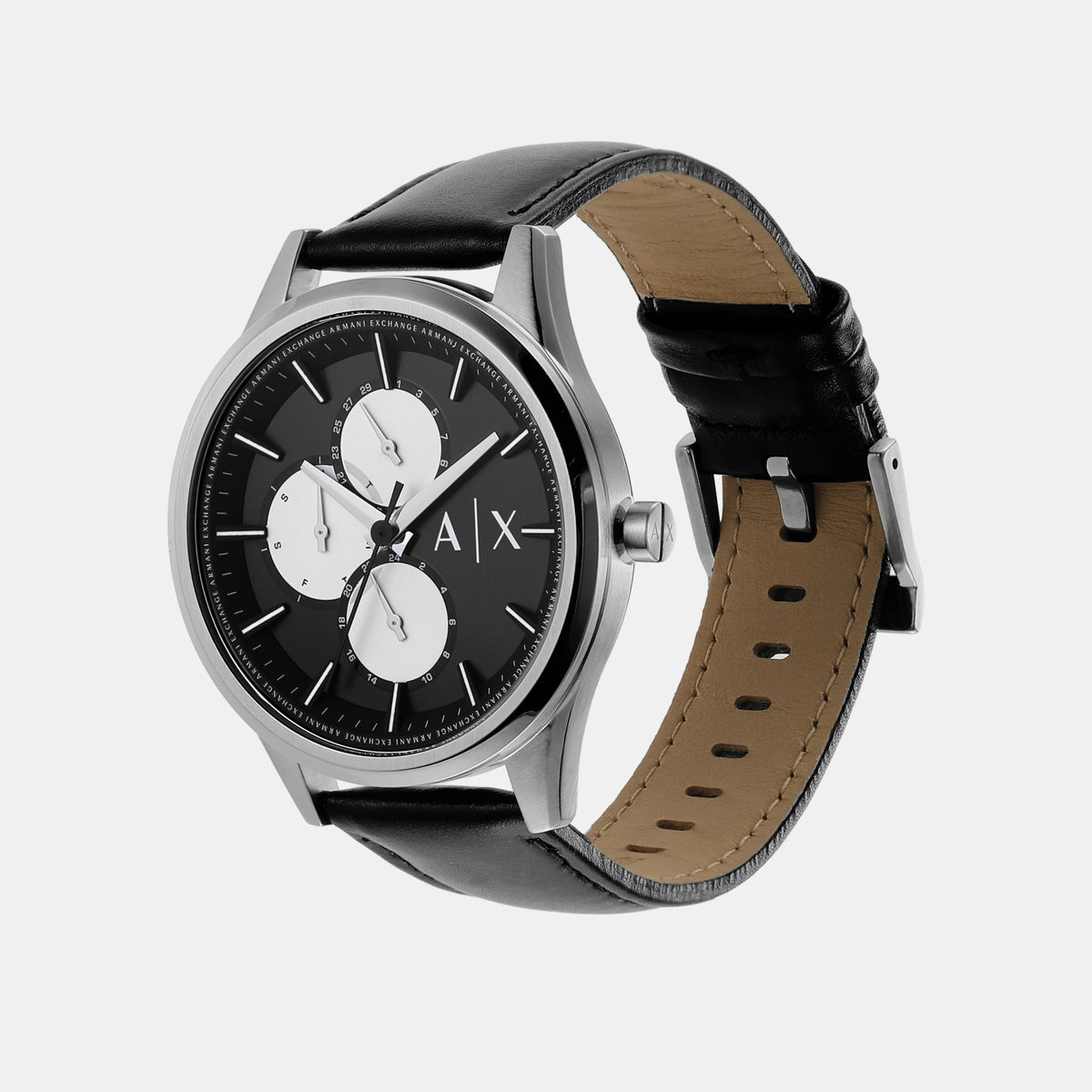 Armani Exchange Men Round Black watch