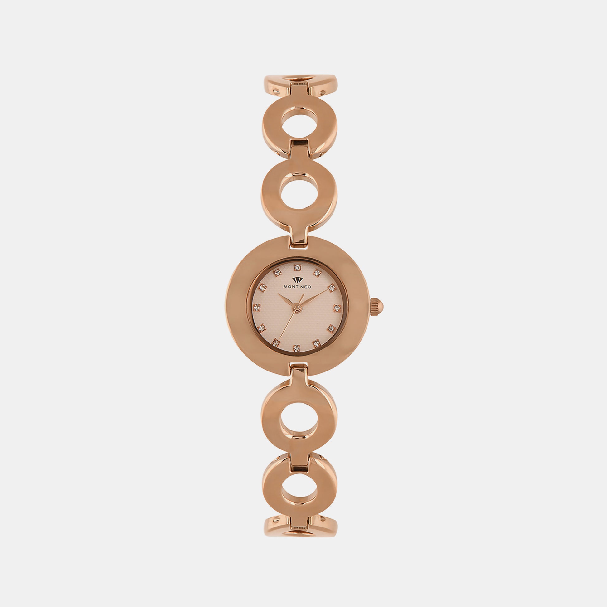 Female Rose Gold Analog Stainless Steel Watch 2015T-M3307