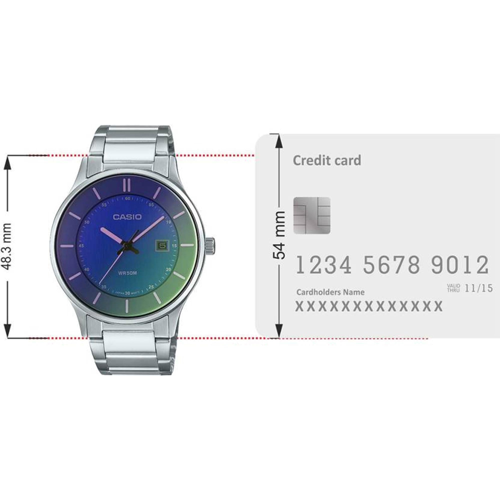 Enticer Men Quartz Blue Dial Analog Stainless Steel Watch A2110