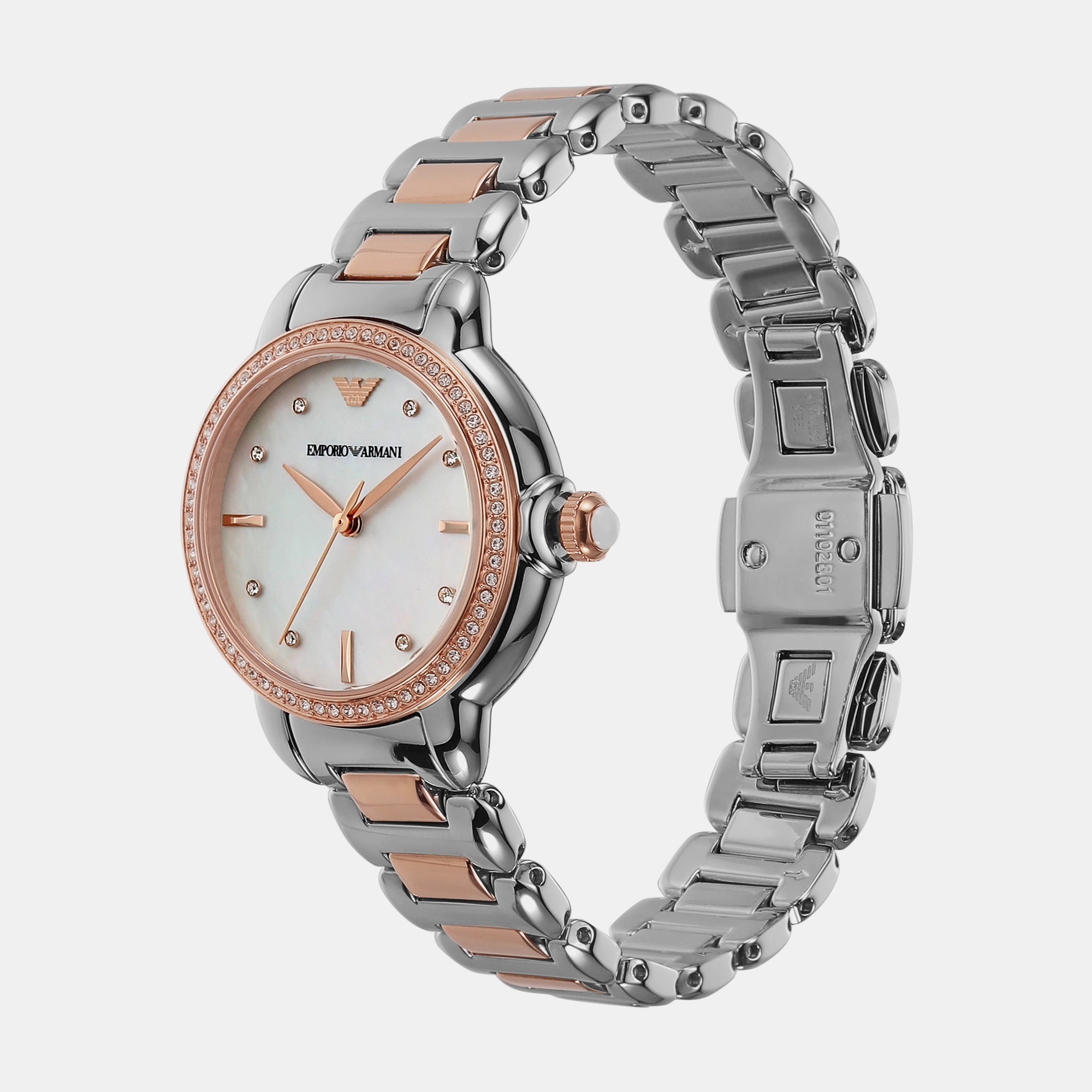 Emporio Armani Women Round Mother Of Pearl watch