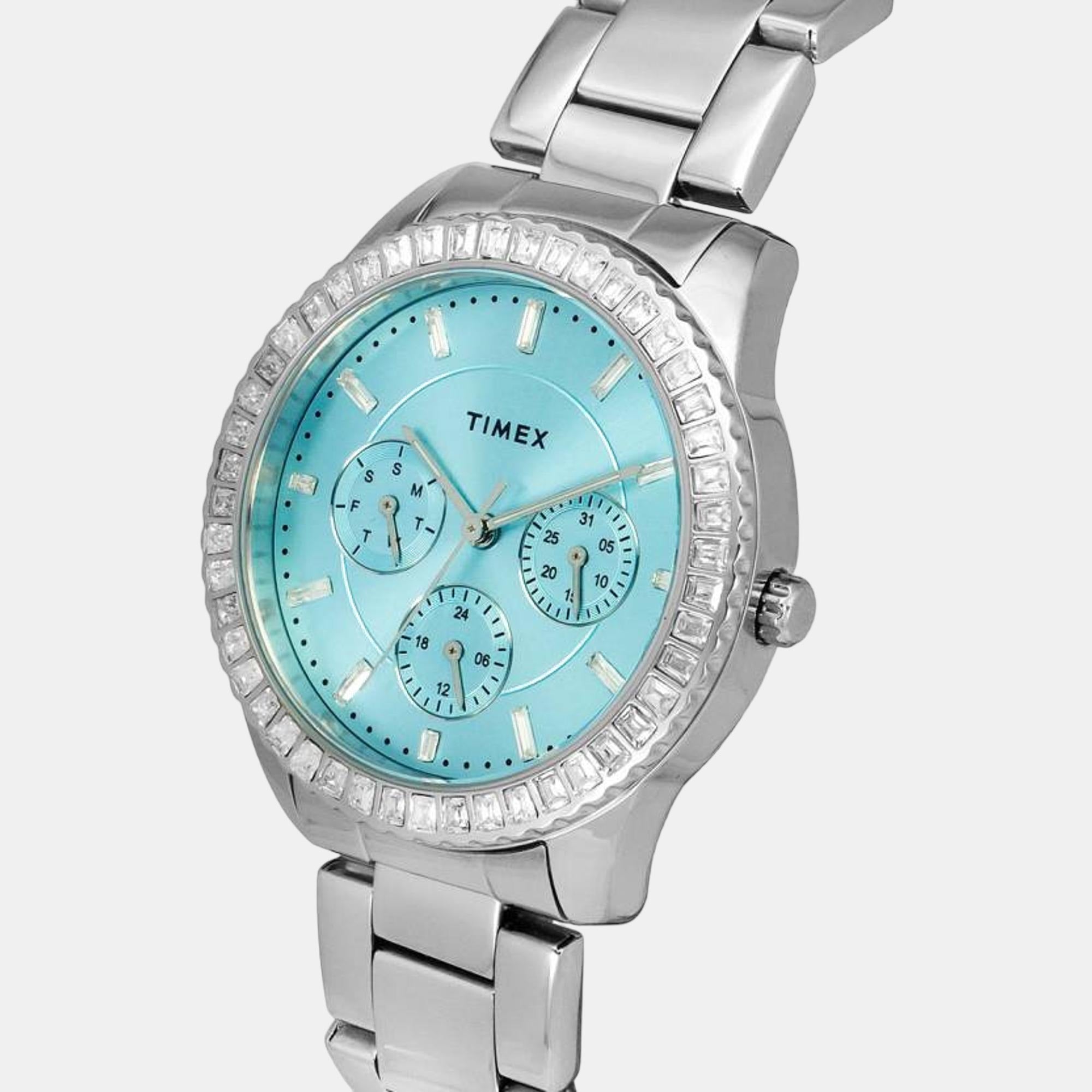 E Class Women Quartz Blue Dial Chronograph Stainless Steel Watch TWEL16800