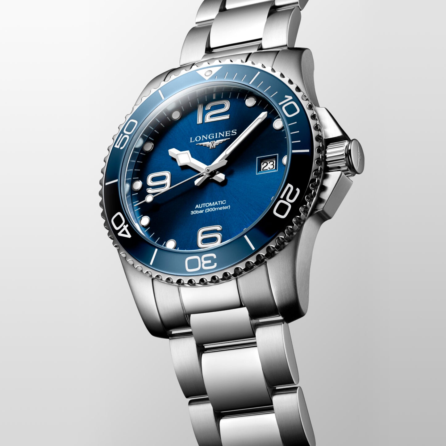 Men Blue Automatic Stainless Steel Watch L37814966