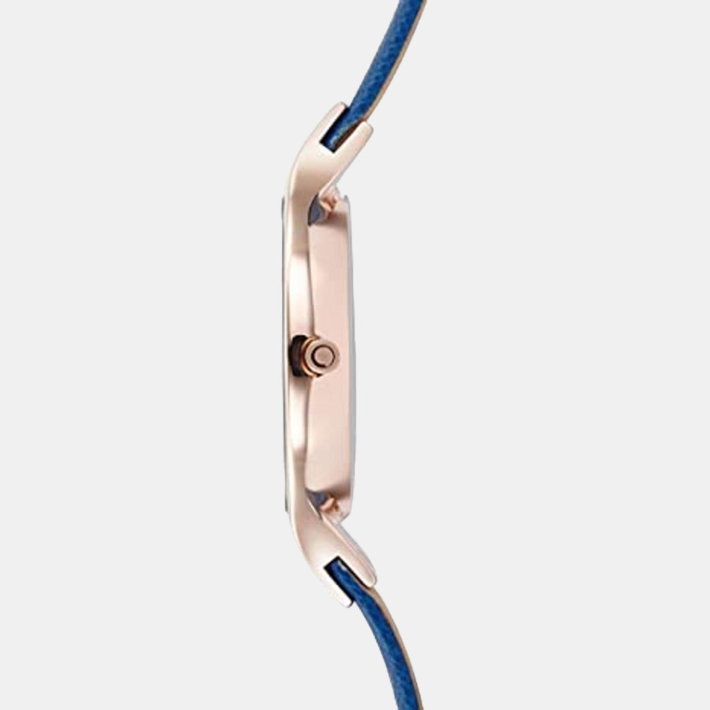 Sky Navy Women Quartz Blue Dial Analog Leather Watch V173LXVLRA