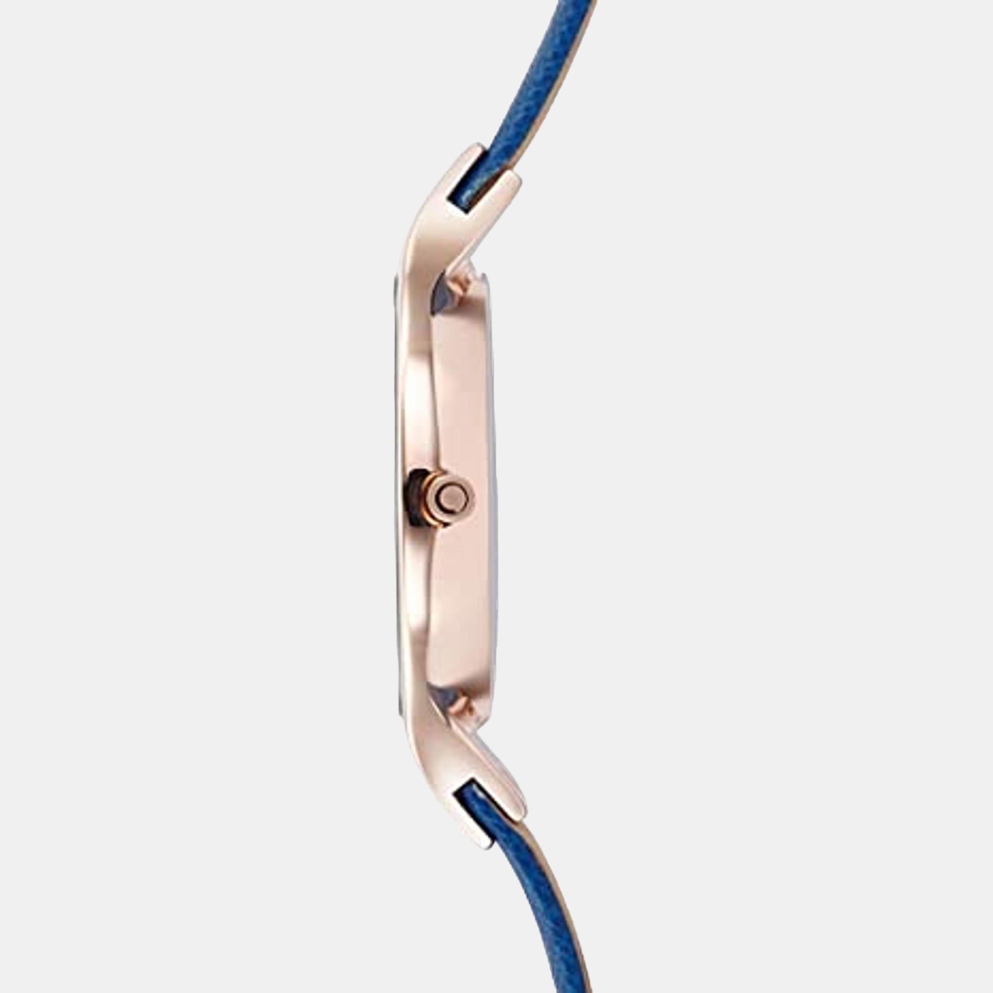 Sky Navy Women Quartz Blue Dial Analog Leather Watch V173LXVLRA