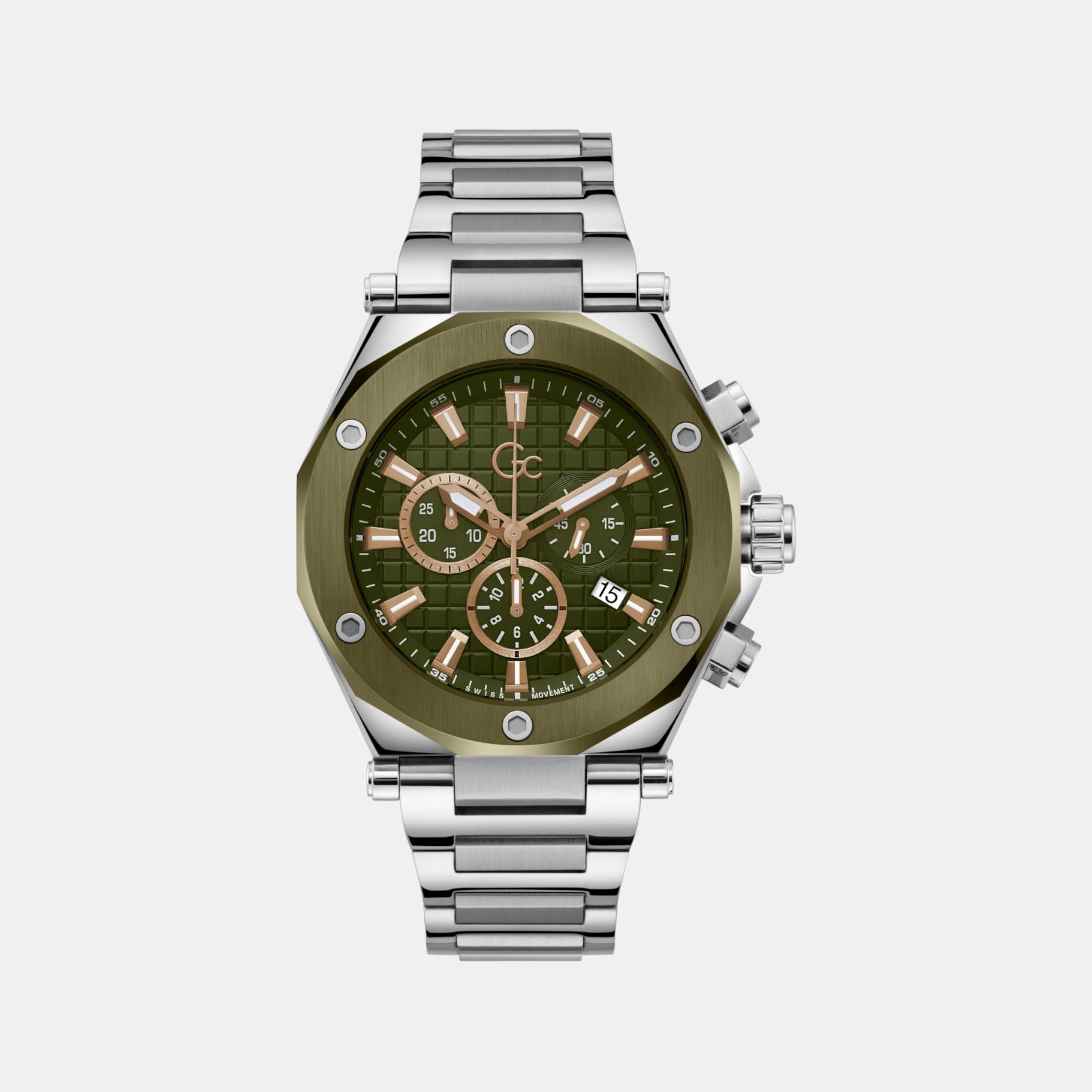 GC Round Green Chronograph watch