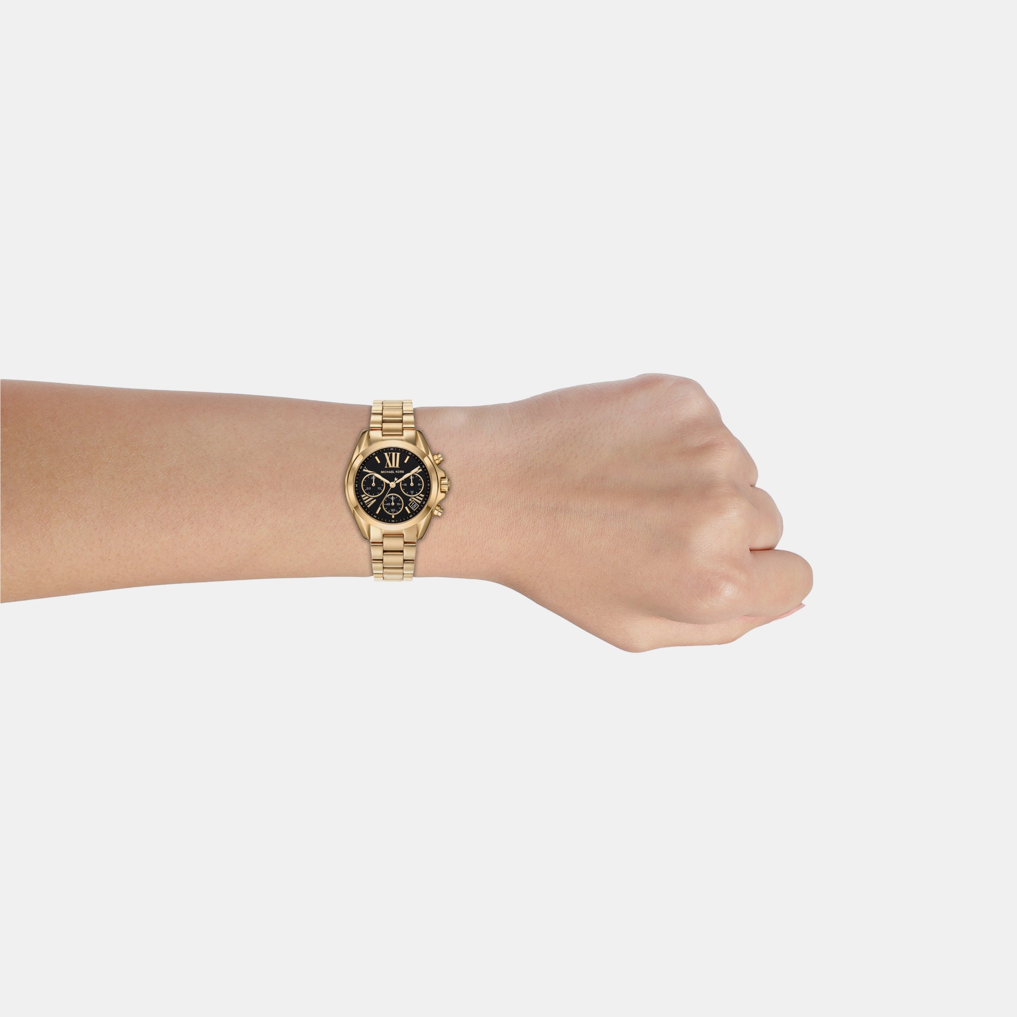 Female Black Chronograph Brass Watch MK6959 – Just In Time