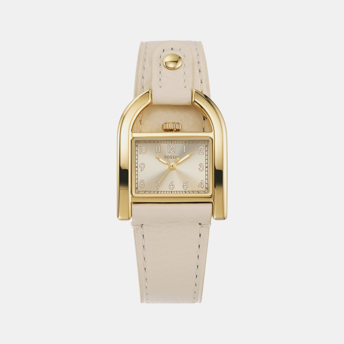 Fossil Rectangular Gold Analog watch