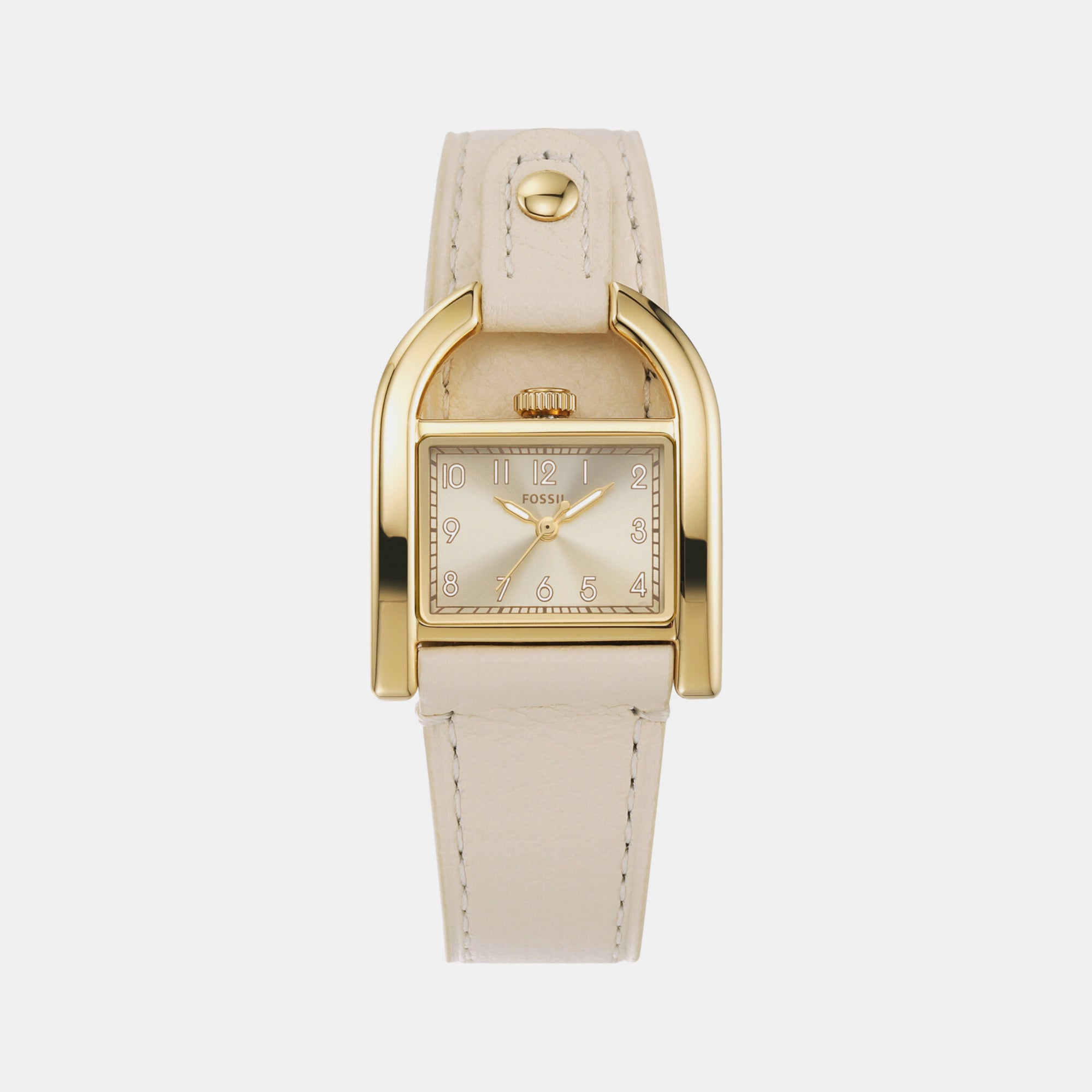 Fossil Rectangular Gold Analog watch