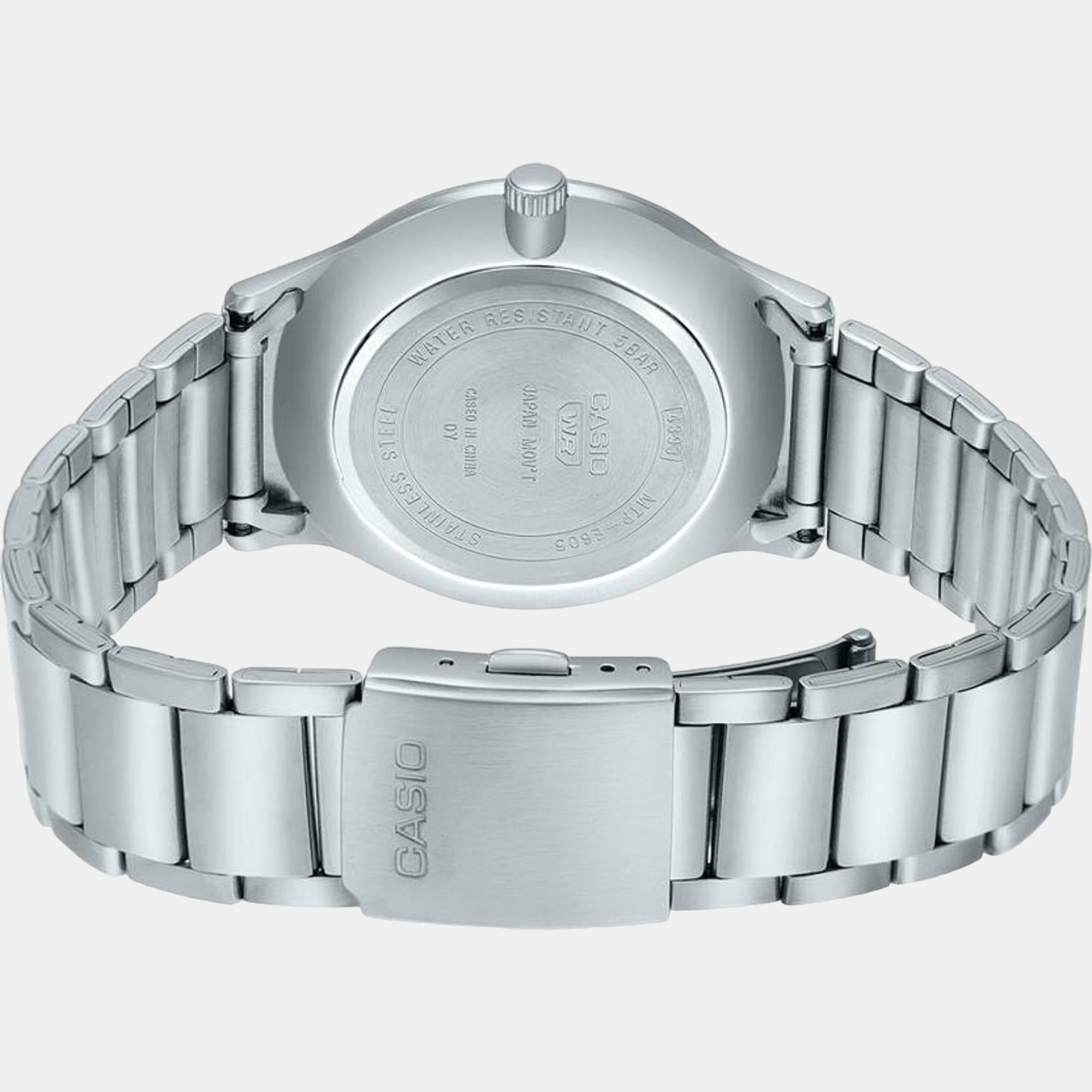 Enticer Men Quartz Blue Dial Analog Stainless Steel Watch A2111