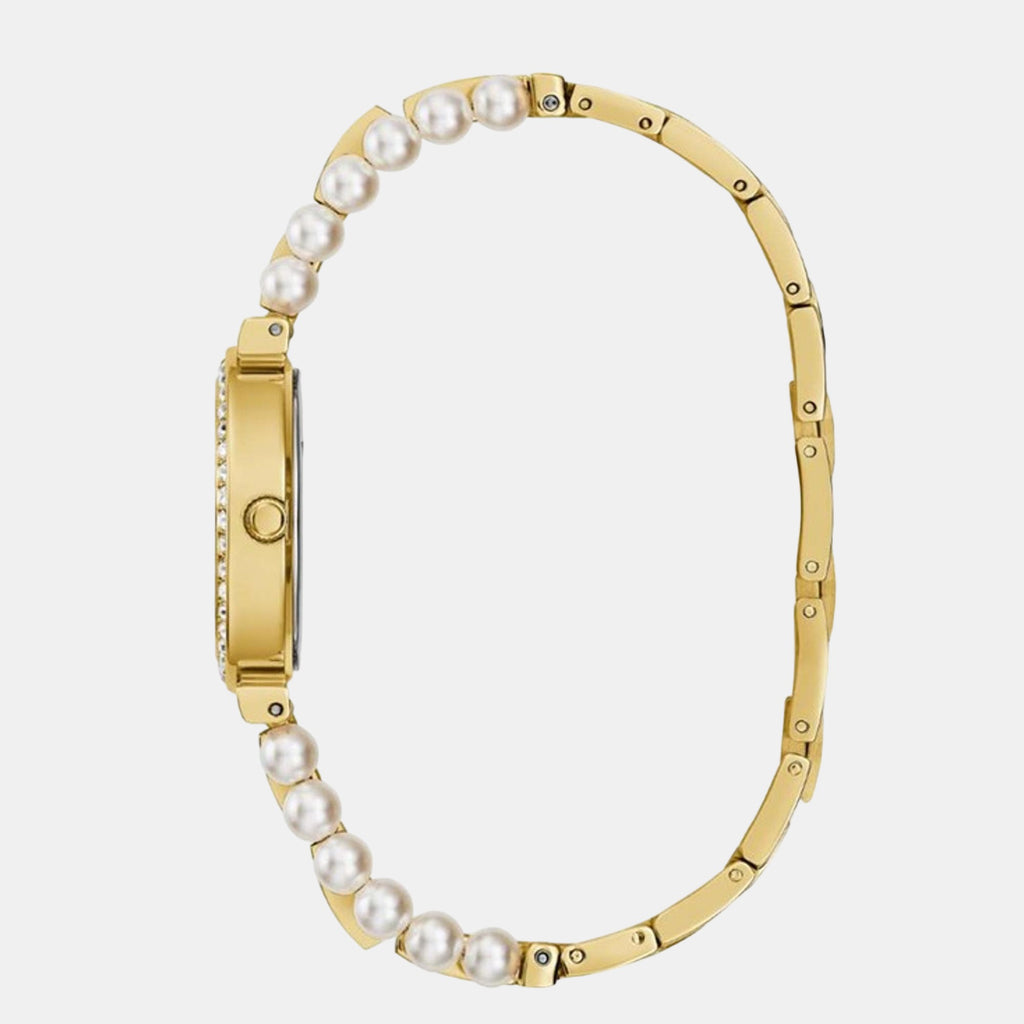 Gala Women Quartz Beige Dial Analog Stainless Steel Watch GW0531L2