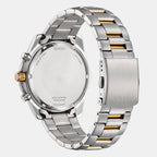 Men Quartz Champagne Dial Chronograph Stainless Steel Watch AN8204-59X