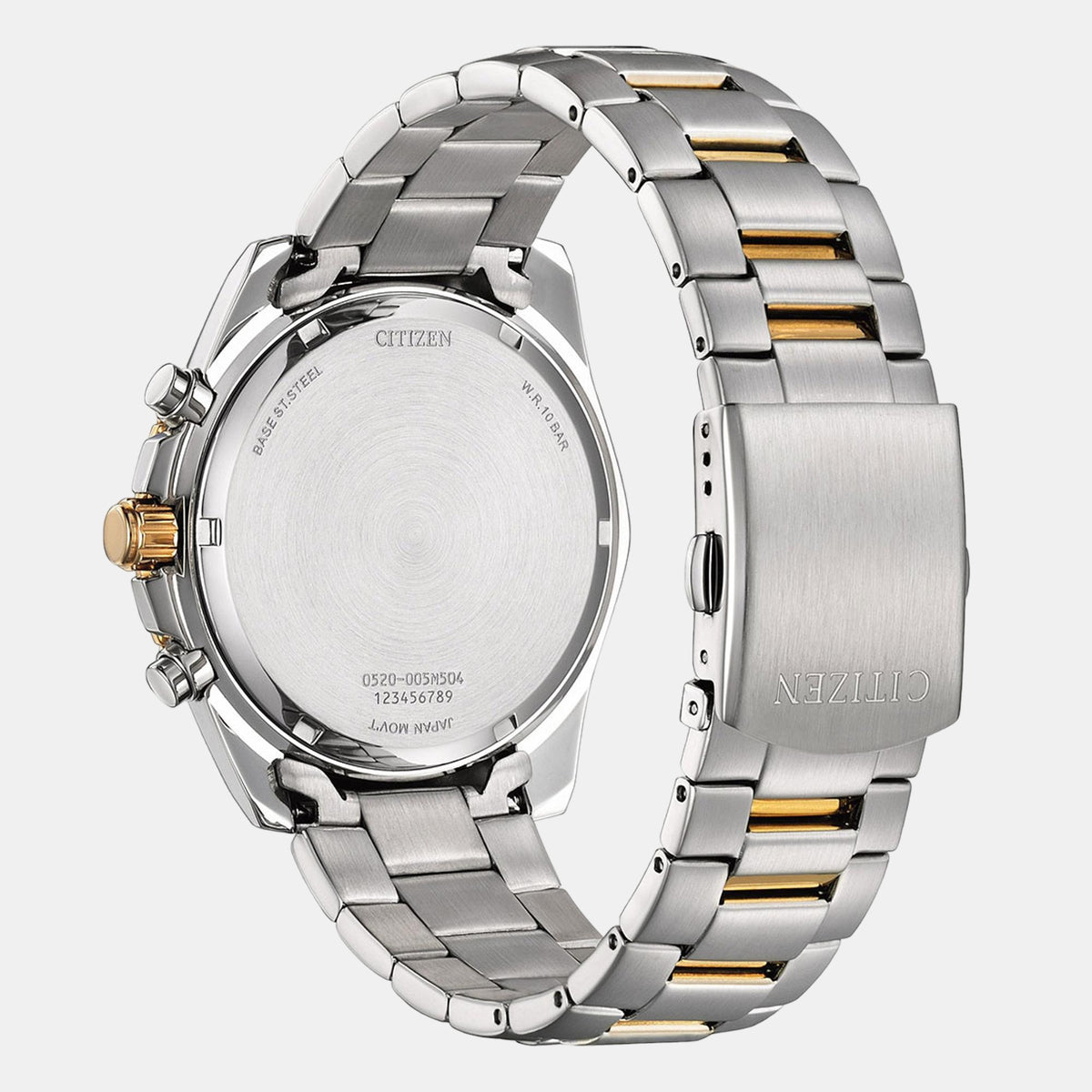 Men Quartz Bronze Dial Chronograph Stainless Steel Watch AN8204-59X
