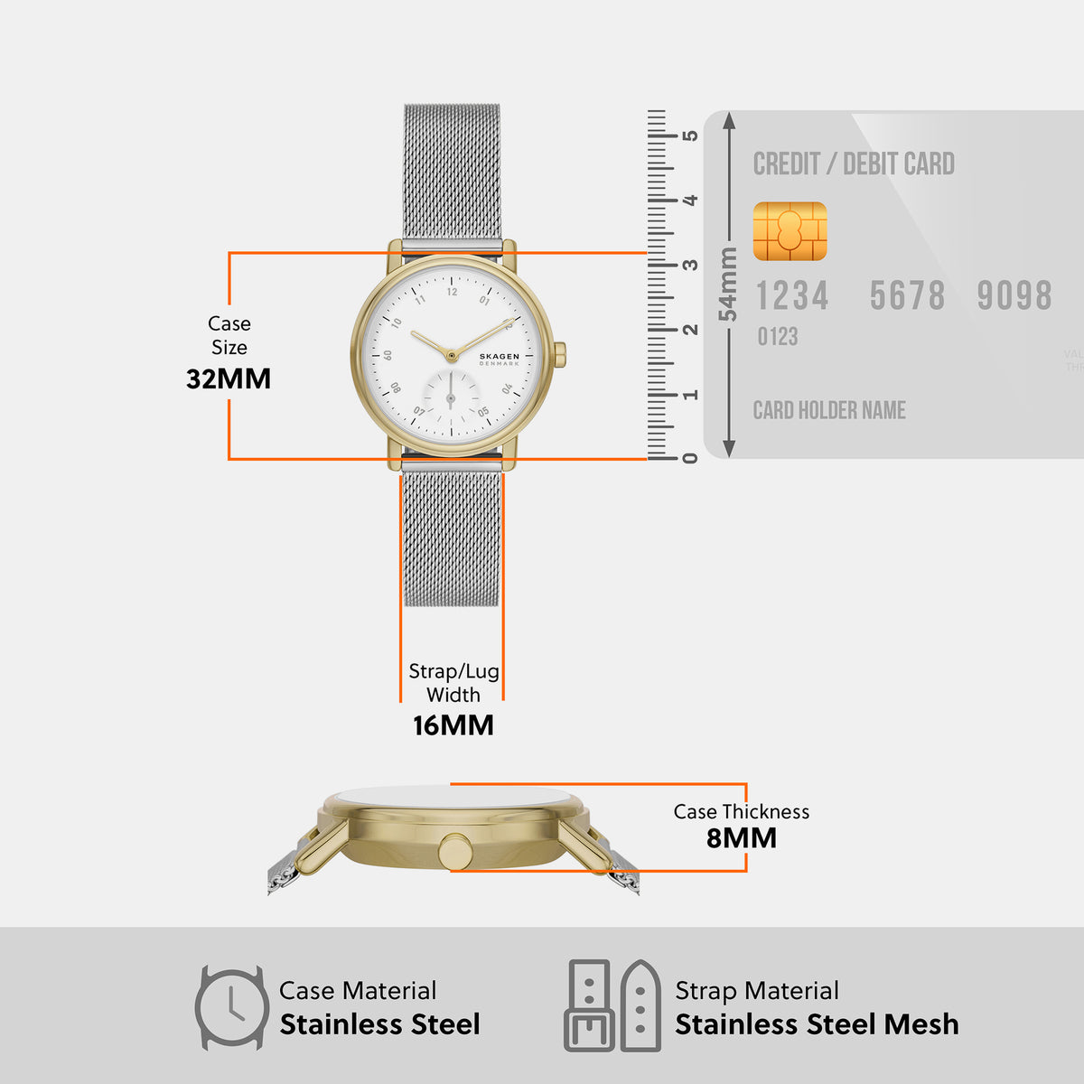 Skagen 30 mm Silver Quartz watch
