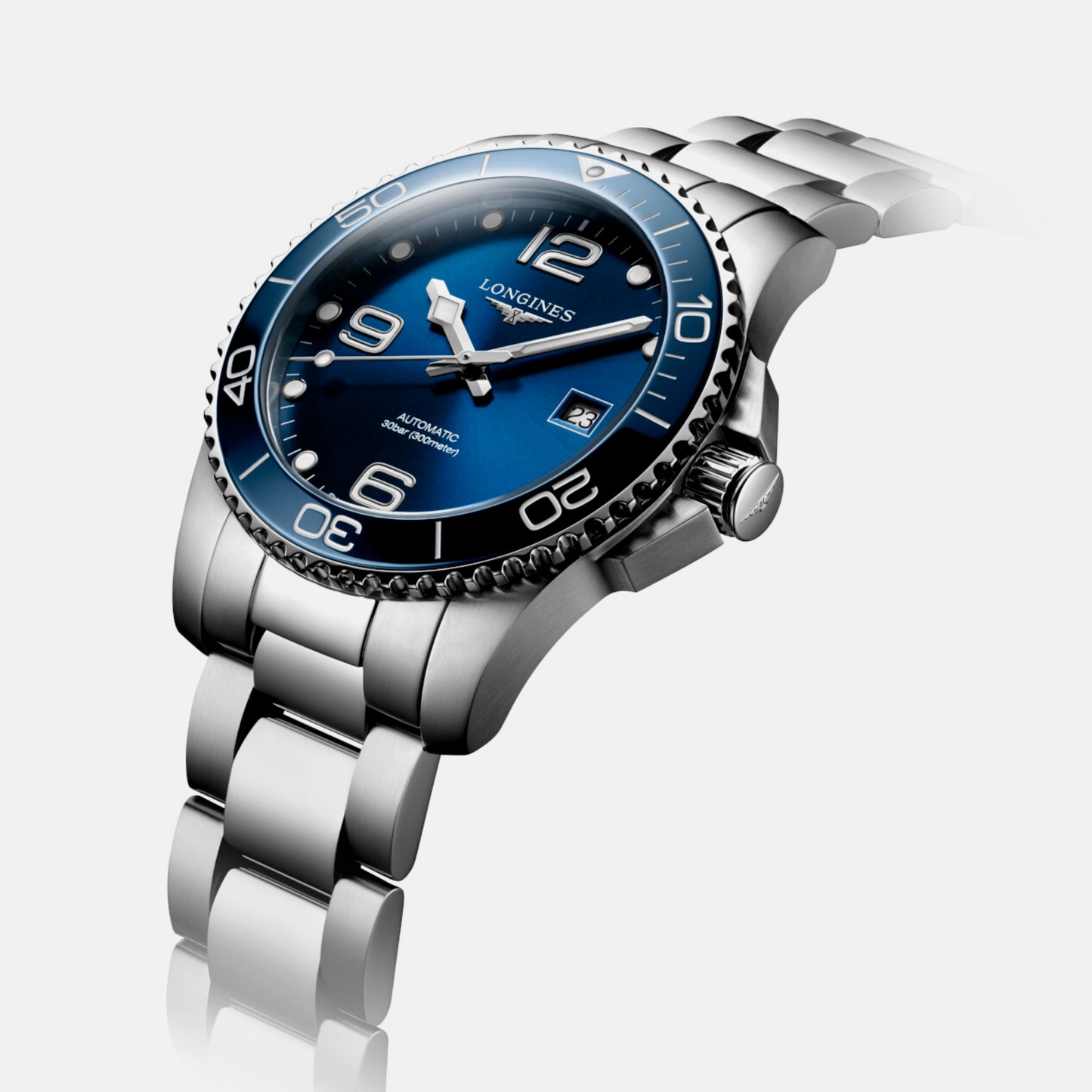 Men Blue Automatic Stainless Steel Watch L37814966