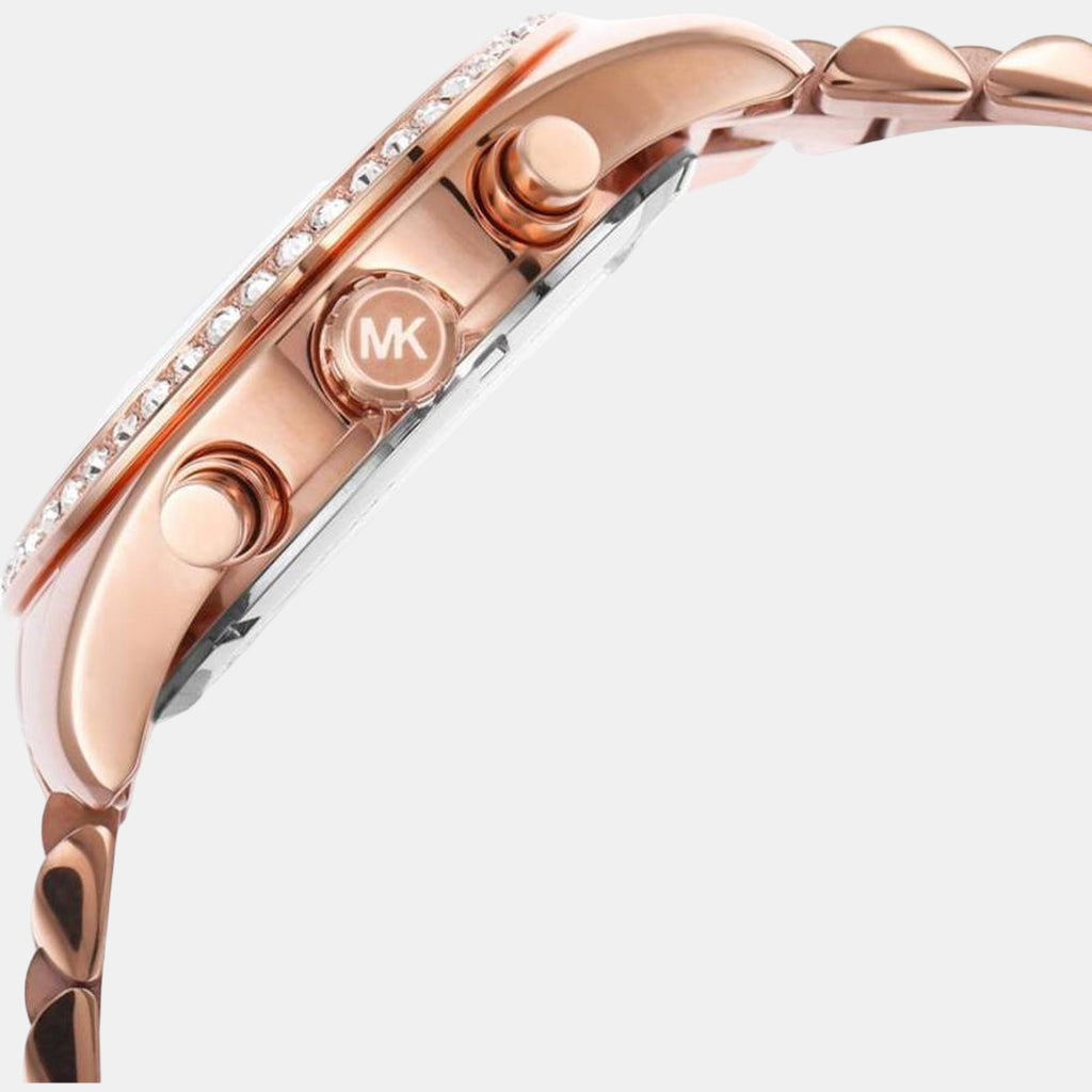 Lexington Women Quartz Red Dial Chronograph Stainless Steel Watch MK7275