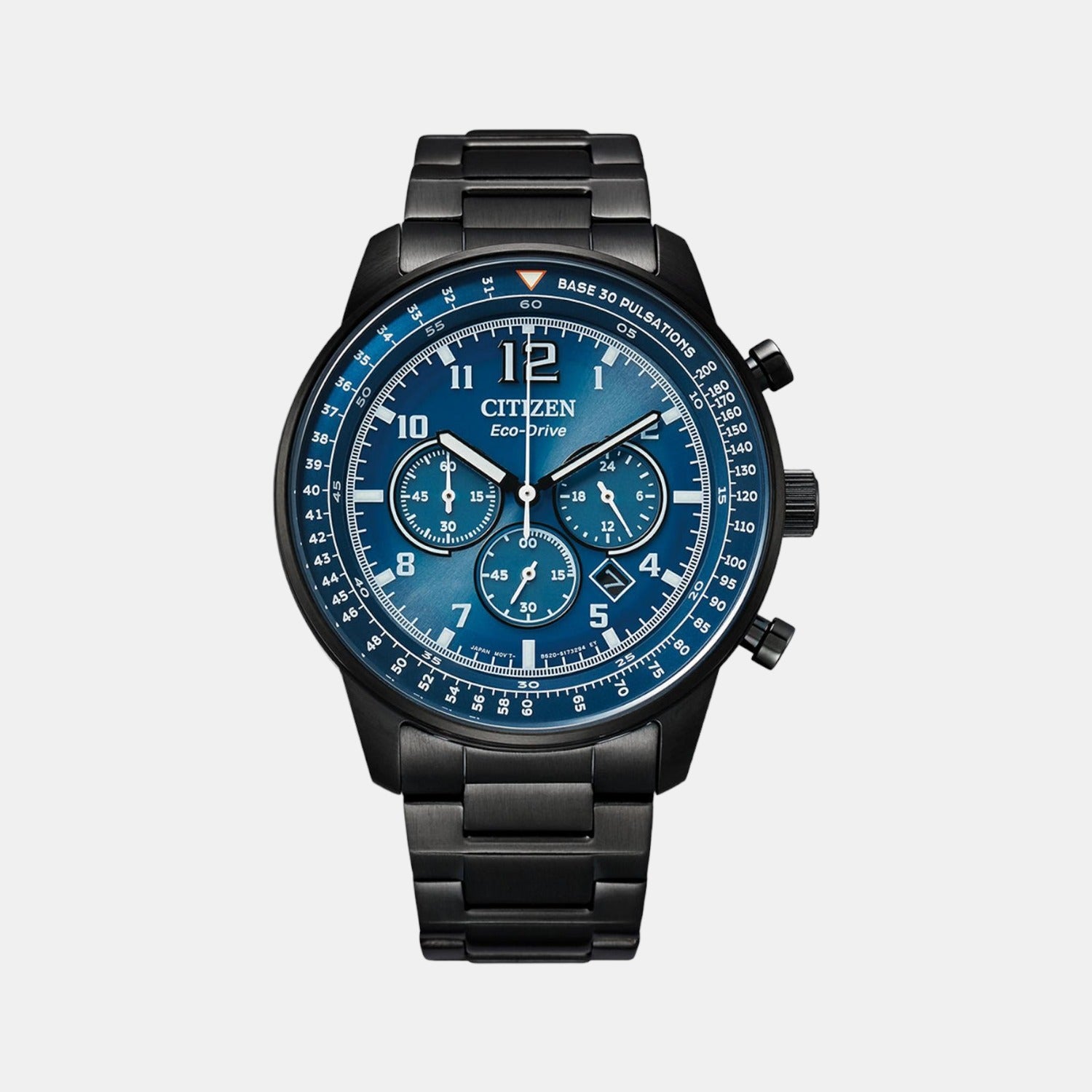 Eco-Drive Male Blue Stainless Steel Chronograph Watch CA4505-80L