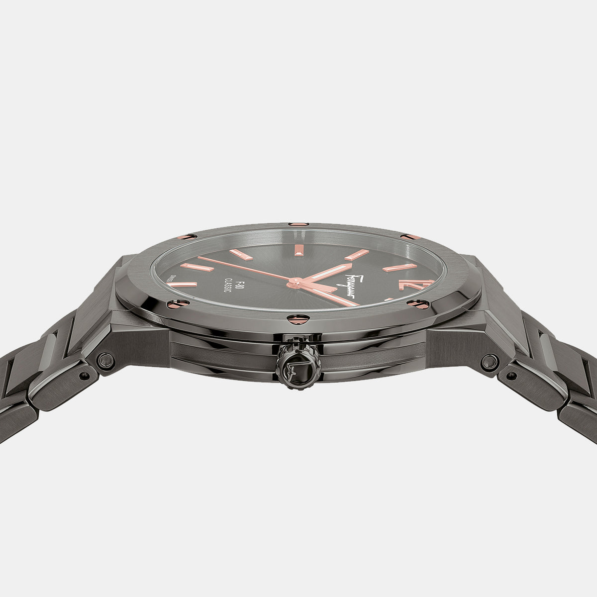 Ferragamo Men Round Grey watch