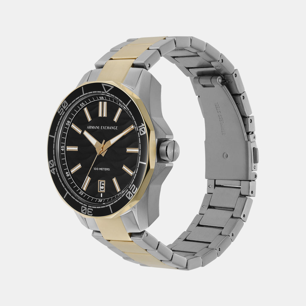 Armani Exchange Men Round Black watch