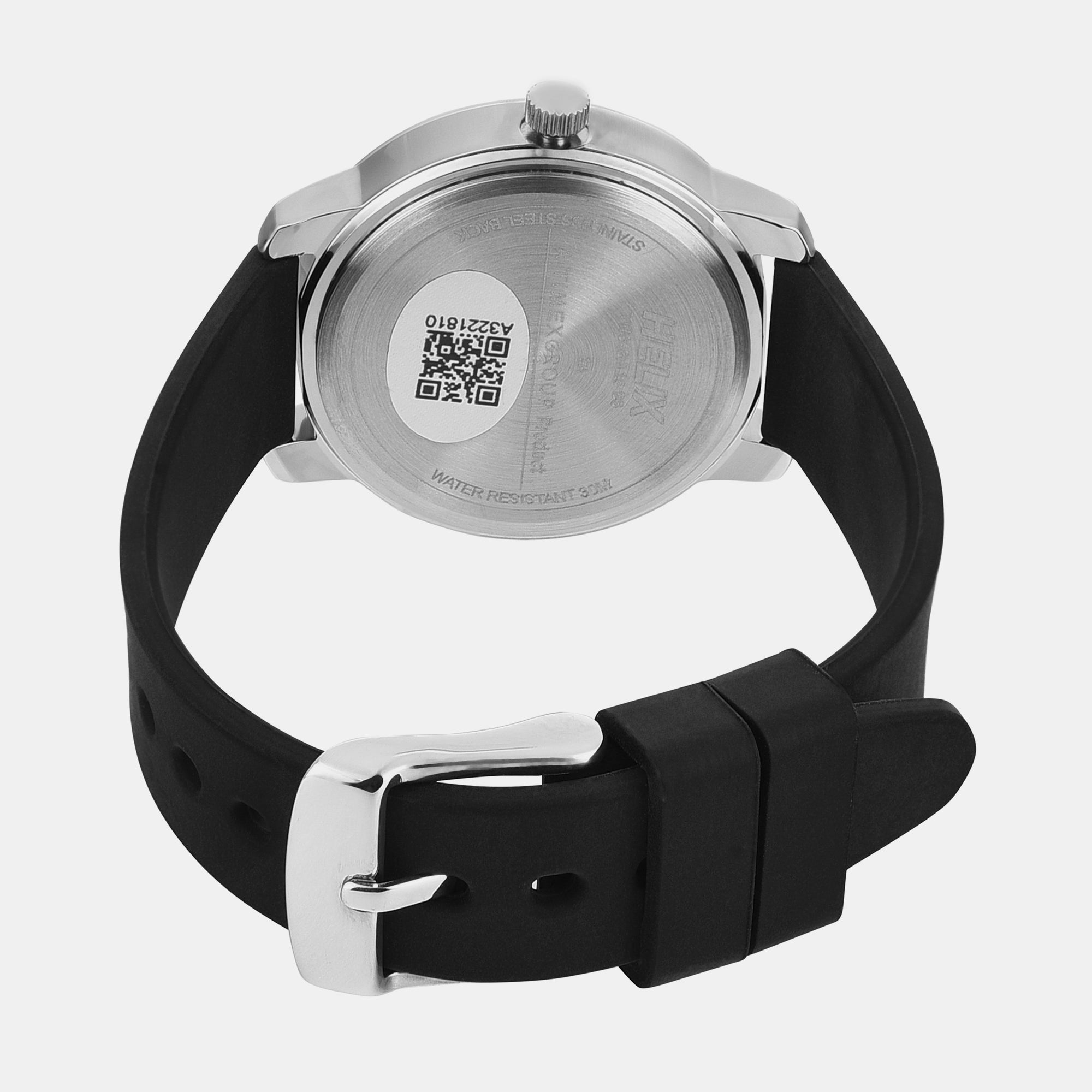 Helix Silicone Black watch