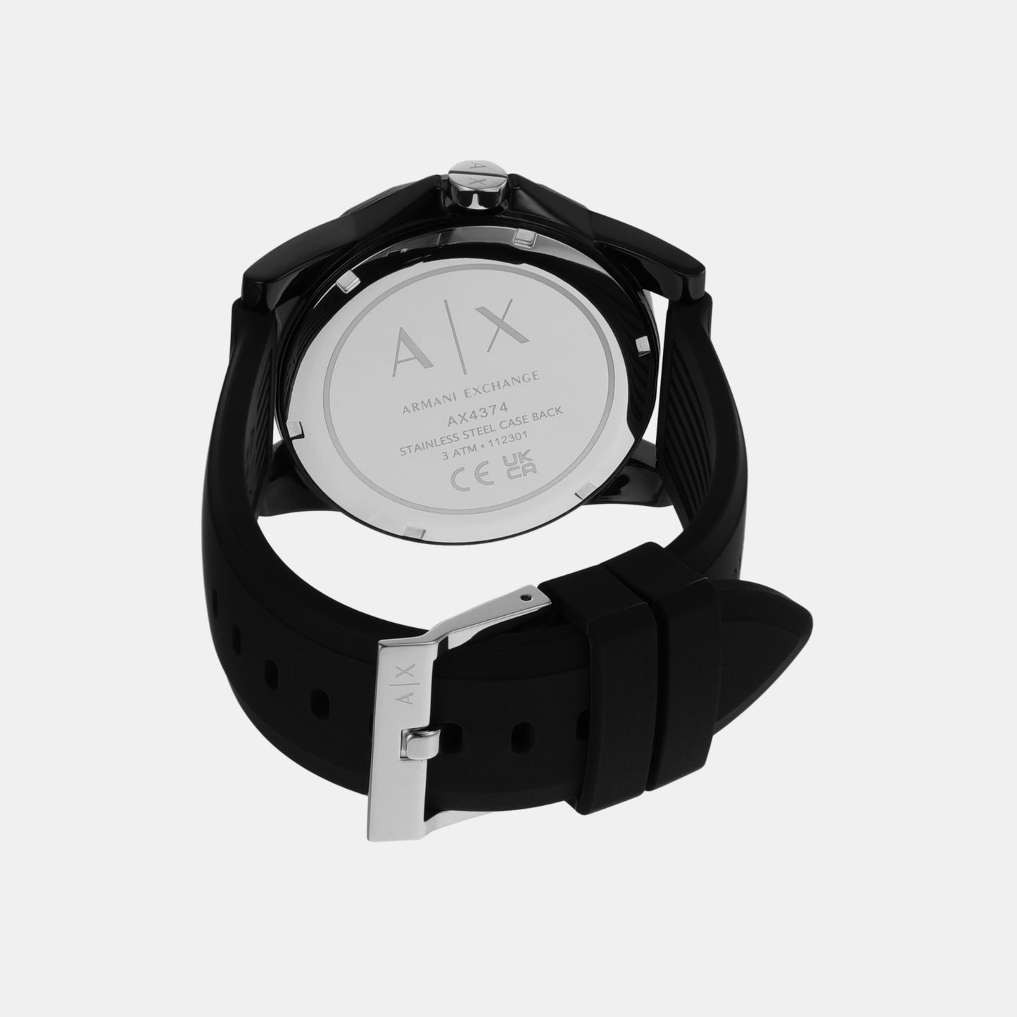 Women's Black Analog Silicon Watch AX4374