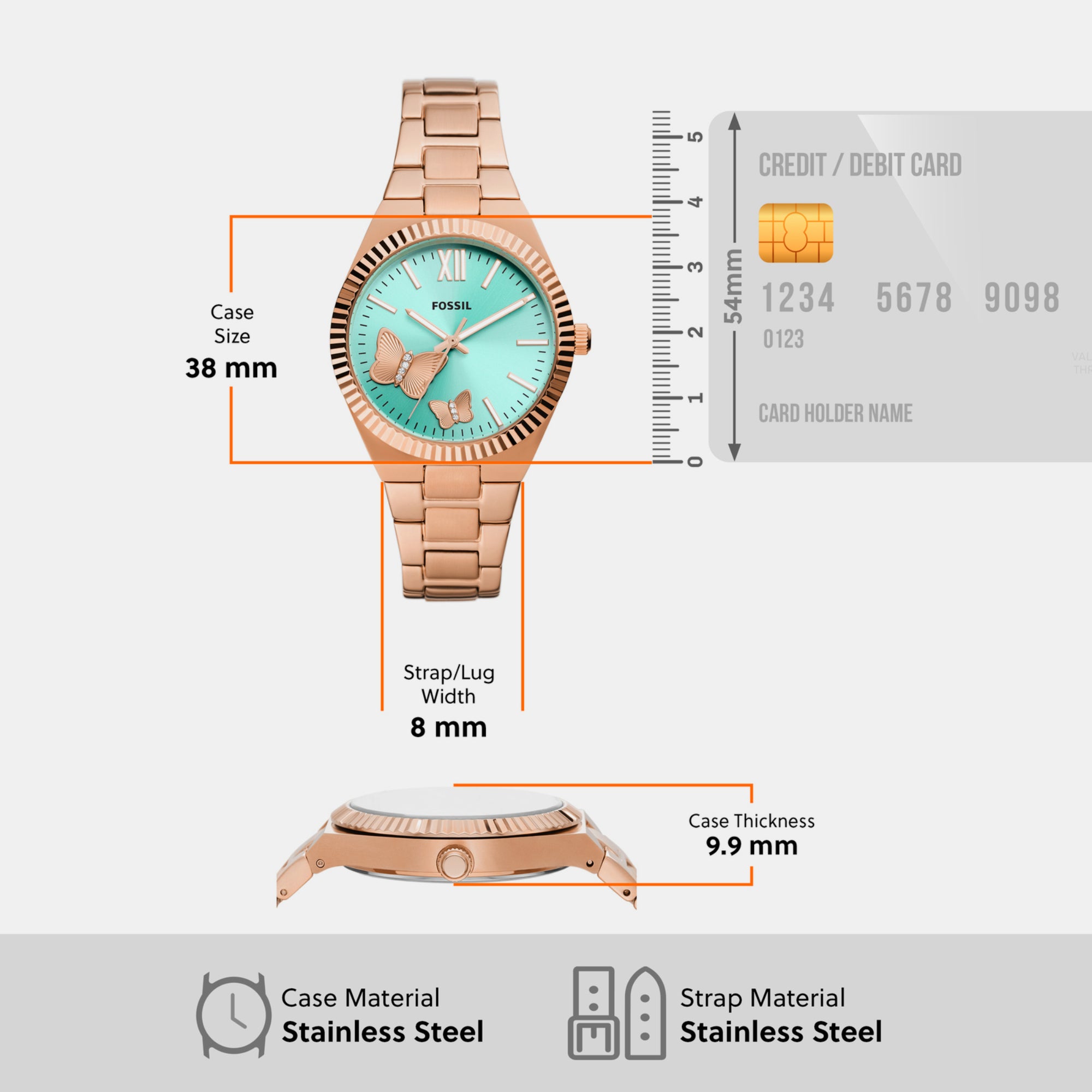 Fossil Stainless Steel Round watch