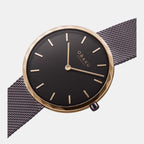 Obaku Women Round Black watch